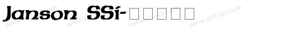 Janson SSi字体转换